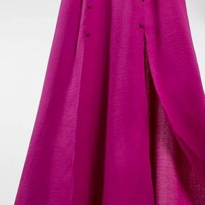 Fuchsia double split maxi skirt, petite